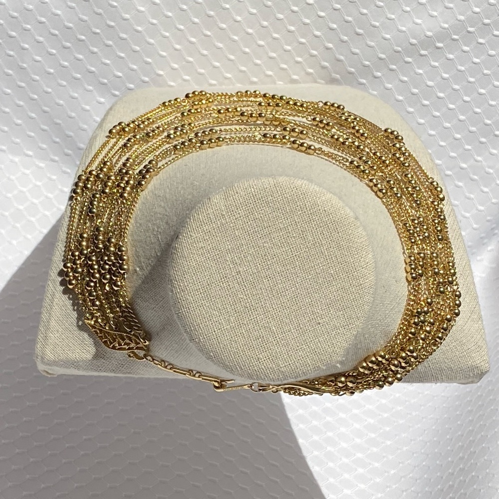 Vintage Kramer Signed Layered Multi Stranded Gold… - image 4